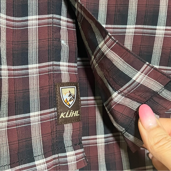 KUHL Plaid Short Sleeved Button Down Shirt size XL - Picture 7 of 10